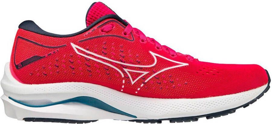 Mizuno Wave Rider 25 Dames Sportschoenen Hardlopen Weg roze wit