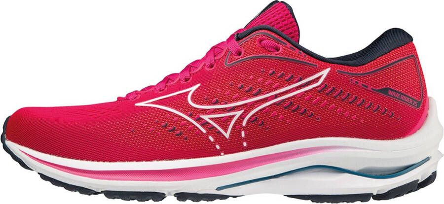 Mizuno Wave Rider 25 Dames Sportschoenen Hardlopen Weg roze wit - Foto 2