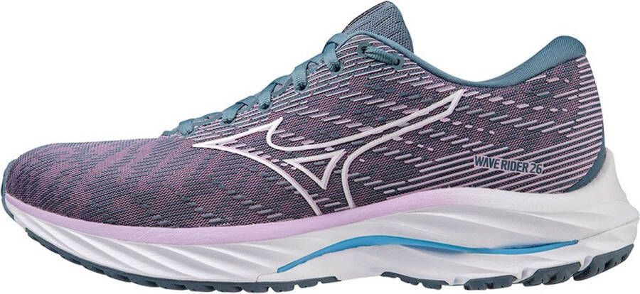 Mizuno Wave Rider 26 Hardloopschoenen Wisteria White Chinablue Dames