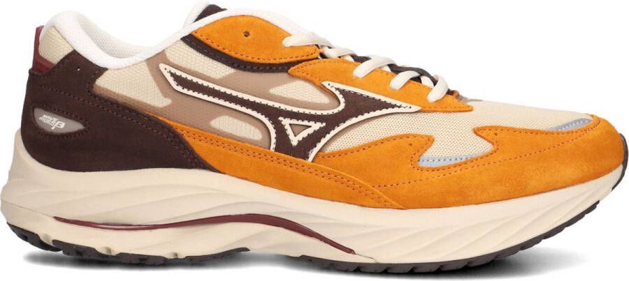 MIZUNO Lage Sneakers Heren Wave Rider B Maat: 42 Materiaal: Suède Kleur: Oranje