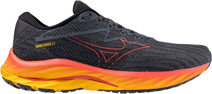 Mizuno WAVE RIDER 27 heren hardloopschoenen J1G 51 grijs oranje