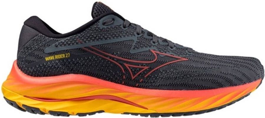 Mizuno WAVE RIDER 27 heren hardloopschoenen J1G 51 grijs oranje