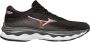 Mizuno Wave Sky 5 Dames Sportschoenen Hardlopen Weg zwart roze - Thumbnail 1