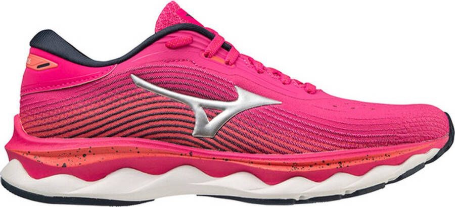 Mizuno Wave Sky 5 Dames Sportschoenen Hardlopen Weg zwart zilver