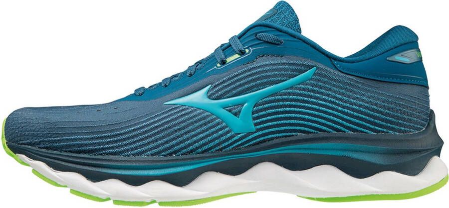 Mizuno Wave Sky 5 Hardloopschoenen Moroccan Blue Peacock GGeck Heren