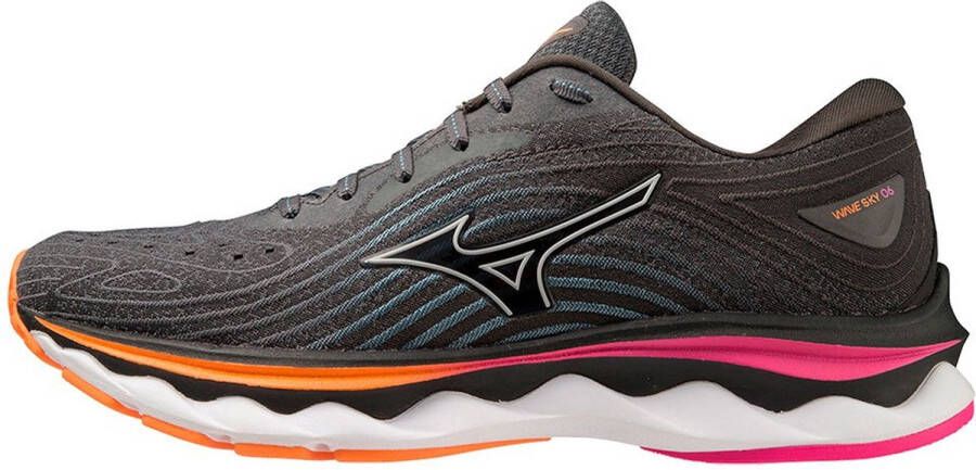 Mizuno Wave Sky 6 J1GD220271 Vrouwen Grijs Hardloopschoenen