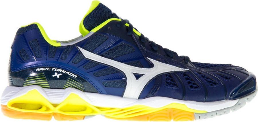 Mizuno Wave Tornado X Sportschoenen Unisex navy wit geel