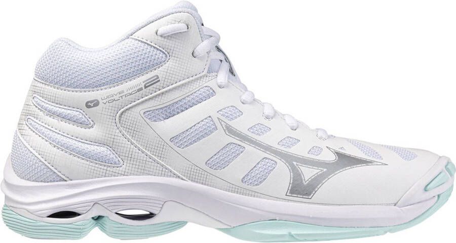 Mizuno Wave Voltage 2 Mid Indoor Sportschoenen Voor Dames Wit 1 2 Vrouw
