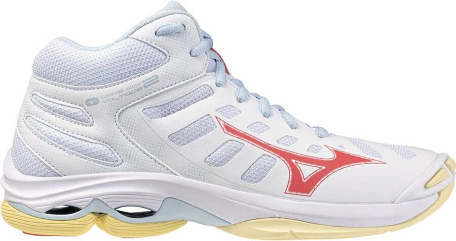Mizuno Wave Voltage 2 Mid Indoor Sportschoenen Voor Dames Wit 1 2 Vrouw