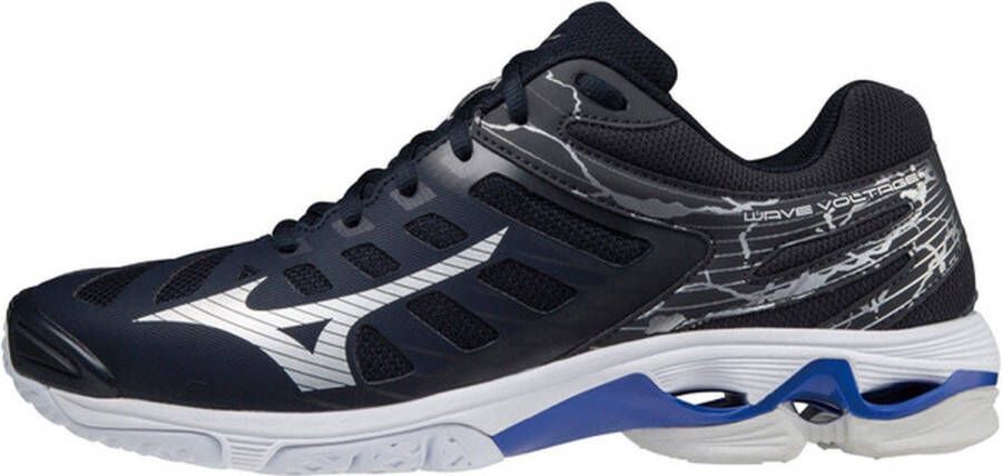 Mizuno Wave Voltage Sportschoenen Volleybal Indoor wit blauw