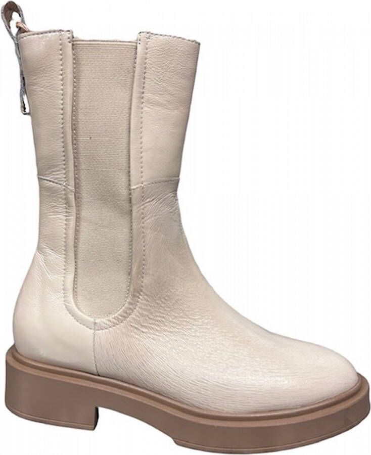 Mjus Damesschoenen Chelseaboots Off white Lak