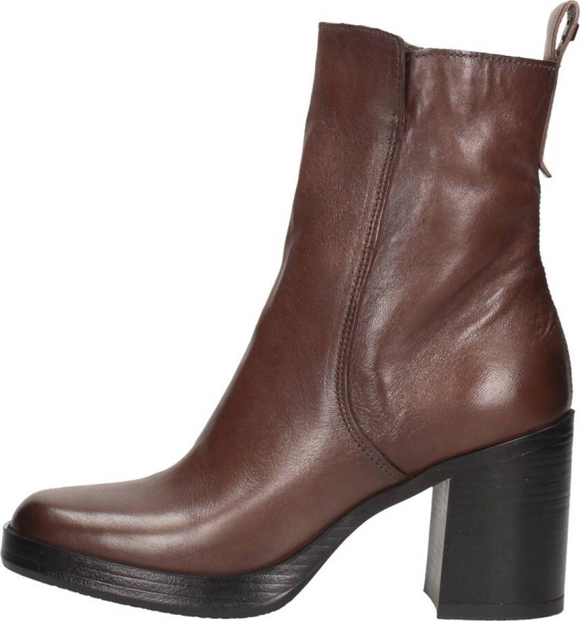 Mjus Enkellaarsjes Hak Enkellaarsjes Hak Donkerbruin