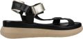 MJUS Sandalen met sleehak L17011 - Zwart