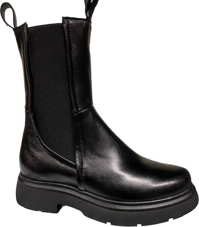Mjus Mj 301 Nero 301 6002-korte laars leer-chealseaboot