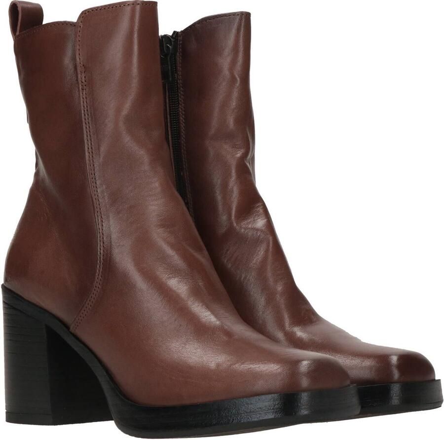 Mjus Enkellaarsjes Hak Enkellaarsjes Hak donkerbruin - Foto 2