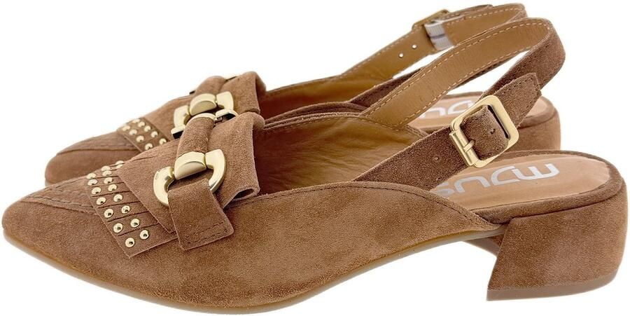 Mjus L72120 slingback middelbruin