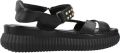 MJUS Sandalen met sleehak PALAU - Zwart