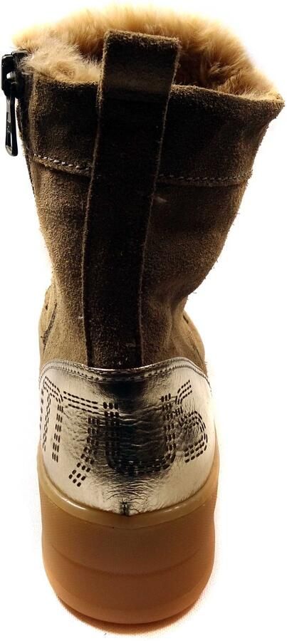 Mjus warme veterboot L98205.101.0001 BEIGE COMBI