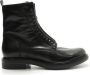 Mjus Foderpet leren veterboots zwart - Thumbnail 2
