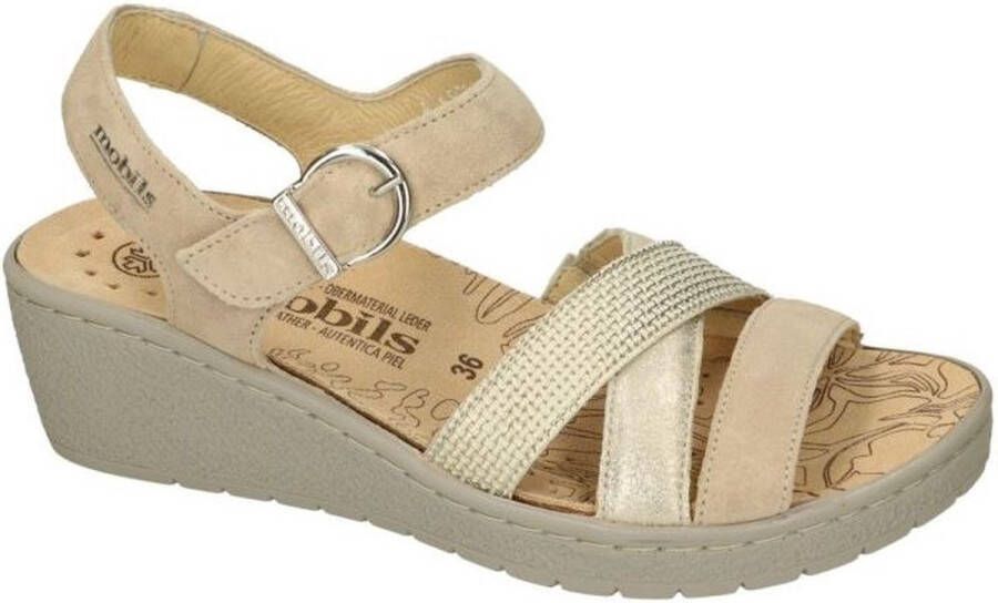 Mobils Ergonomic -Dames taupe sandalen