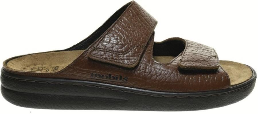 Mobils Bruine Herenslipper Velro Steunzolen