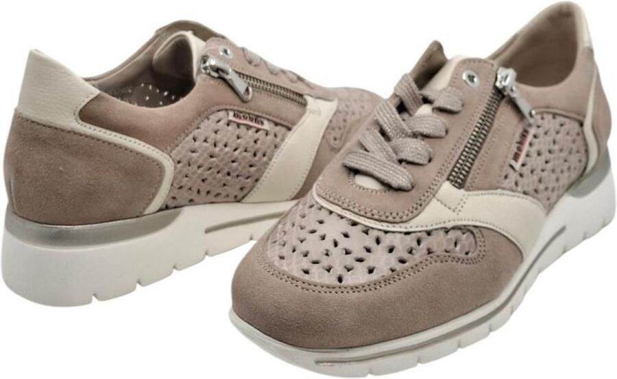 Mobils Ereen Perfo Sand Sneaker Brede Comfortschoen met Uitneembare Zool - Foto 2