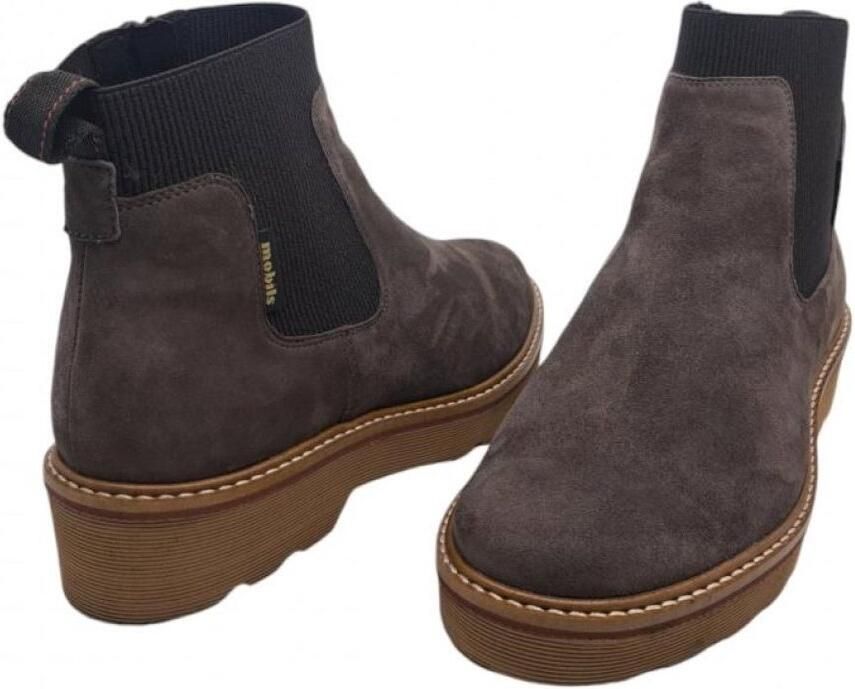 Mobils Korte laarzen plat oana premium ice brown korte laar