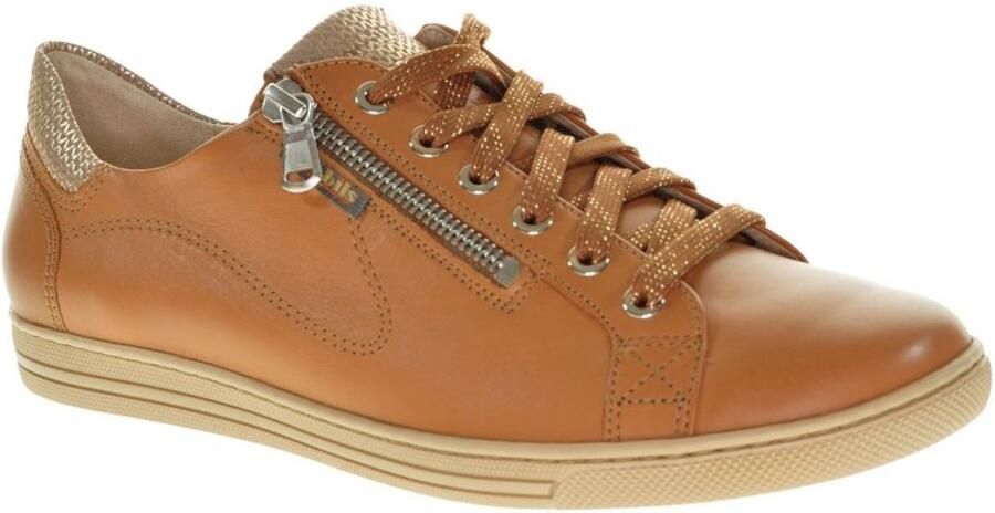 Mobils Mephisto Vetersneaker In Cognac Met Rits