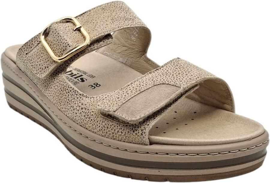 Mobils Randy Sand slipper voor steunzolen Herensandaal