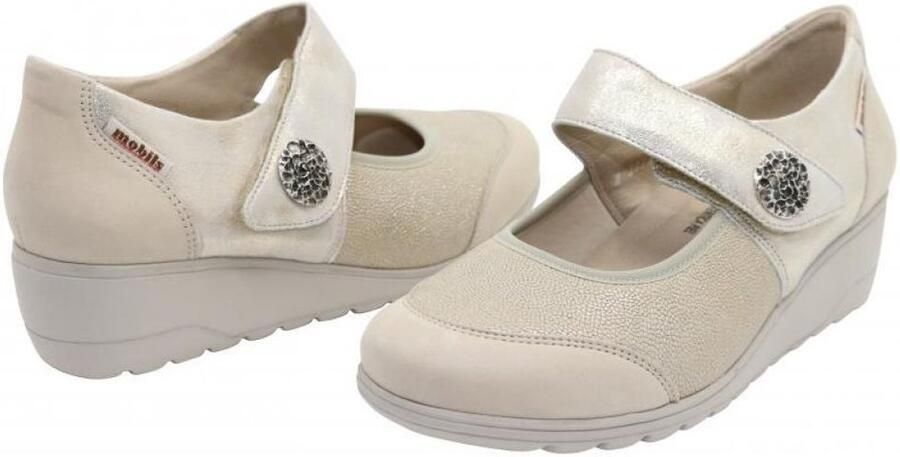 Mobils Velcroschoenen bathilda bucksoft nude stretch ve
