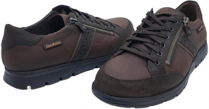 Mobils Veterschoenen kristof dark brown veterschoen