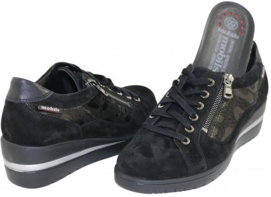 Mobils Veterschoenen patsy shiny velcalf black vetersc