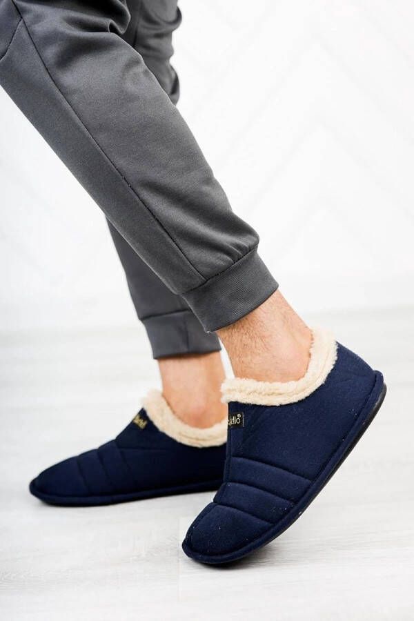 Moda frato Unisex Panduf Huisschoenen Huislaarzen Wollen Laarzen Antislipbasis Marineblauw