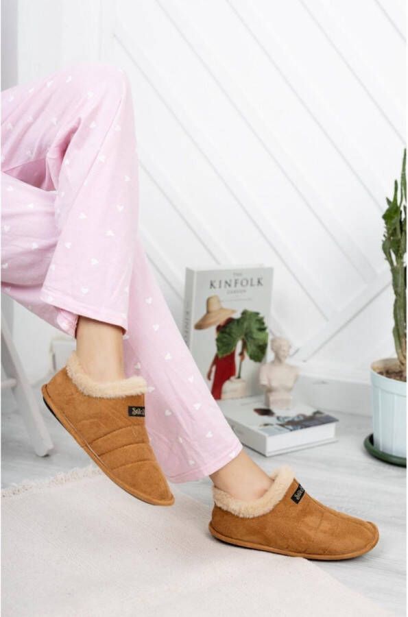 Moda frato Unisex Panduf Huisschoenen Huislaarzen Wollen Laarzen Antislipbasis -Bruinen - Foto 3