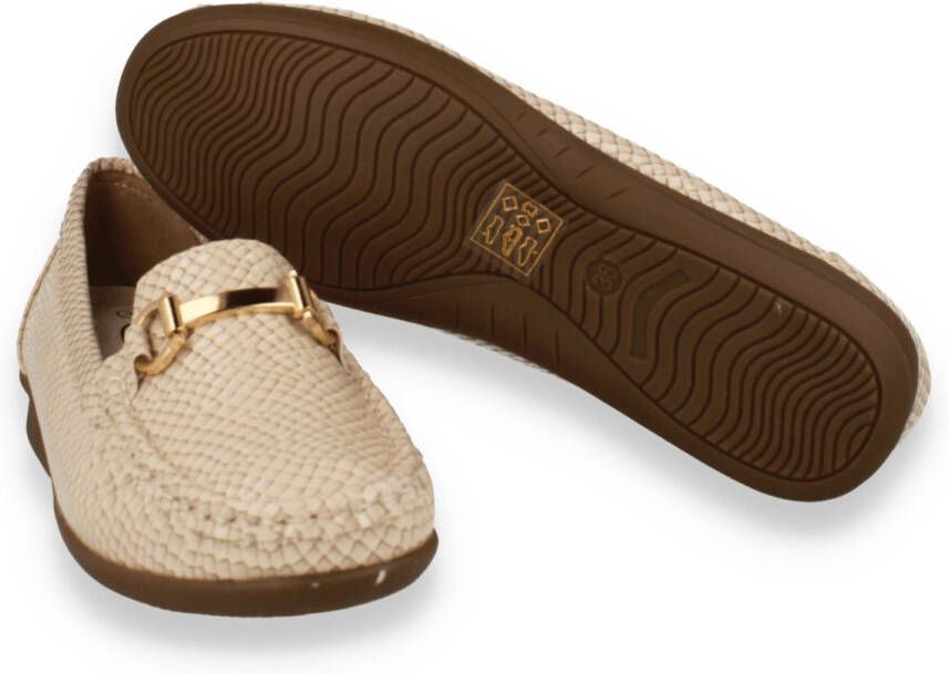 Mode-Mania Dames Mocassin Ecru BEIGE