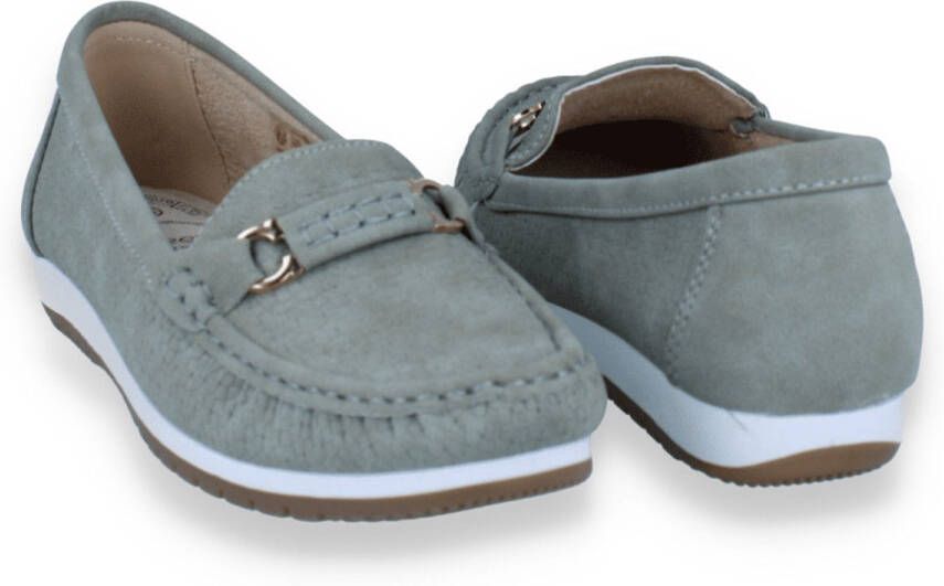 Mode-Mania Dames Mocassin Kaki