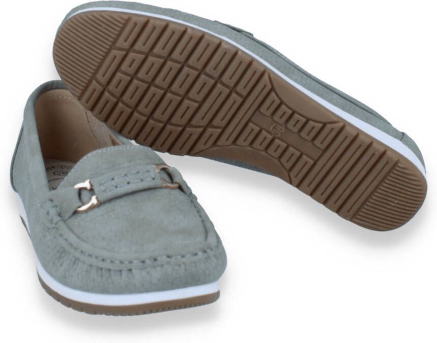 Mode-Mania Dames Mocassin Kaki