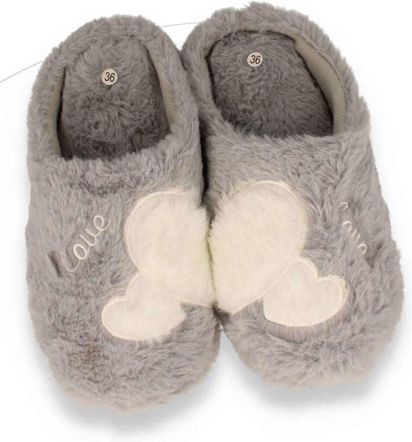 Mode-Mania Mode Mania dames pantoffel GRAU