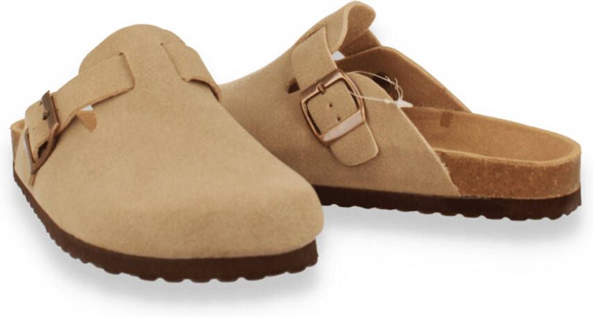 Mode-Mania Dames Pantoffel Taupe