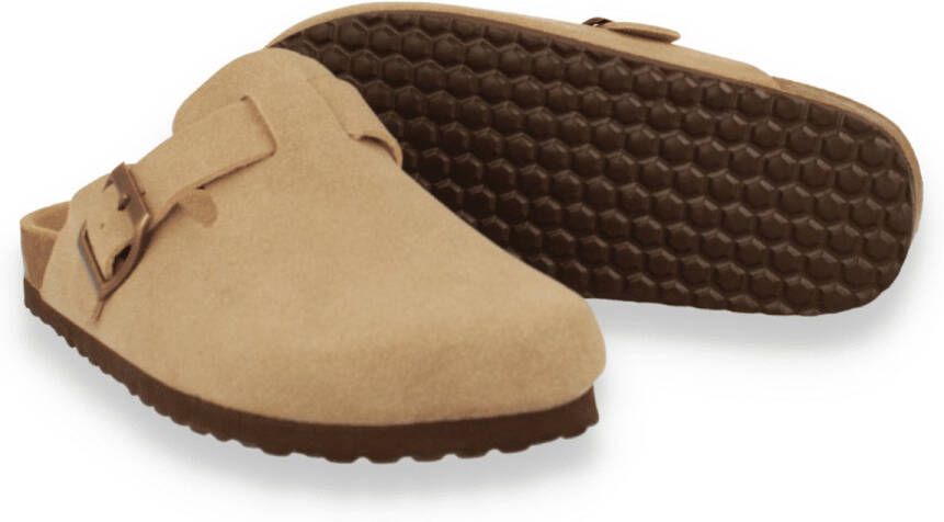 Mode-Mania Dames Pantoffel Taupe
