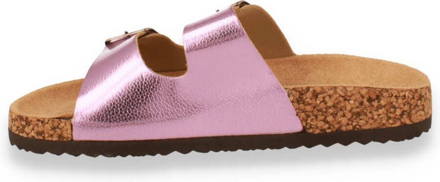 Mode-Mania Dames Slipper Lila BEIGE