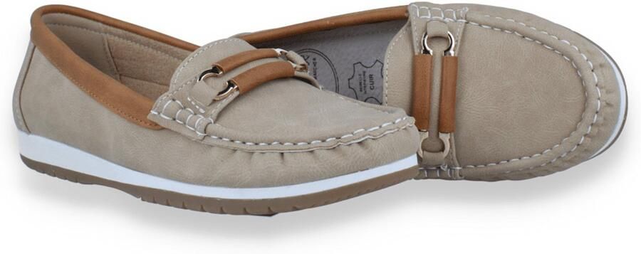 Mode-Mania Dames Mocassin Beige