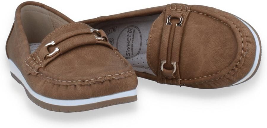 Mode-Mania Dames Mocassin Cognac