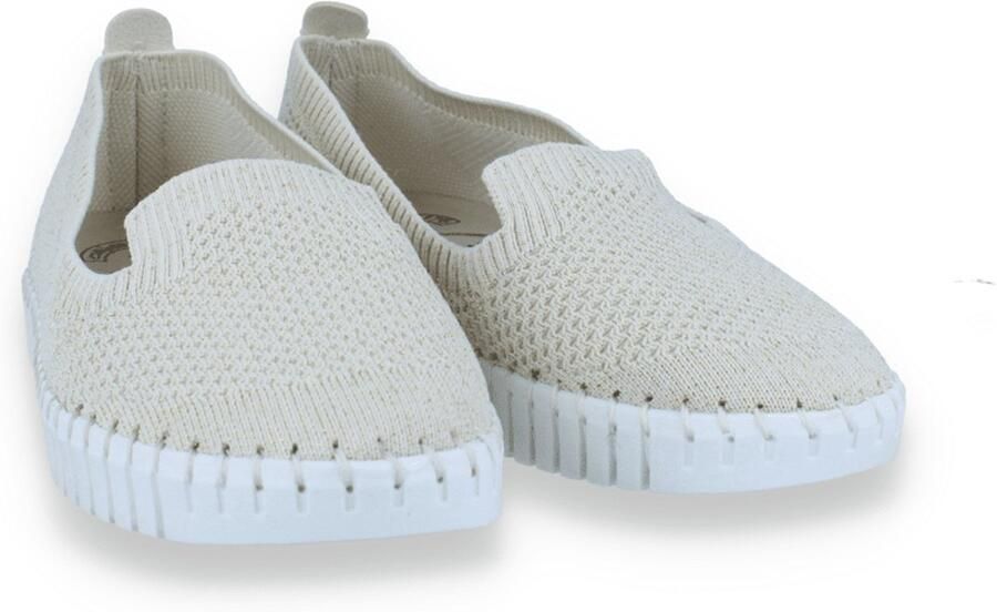 Mode-Mania Dames Mocassin Goud beige