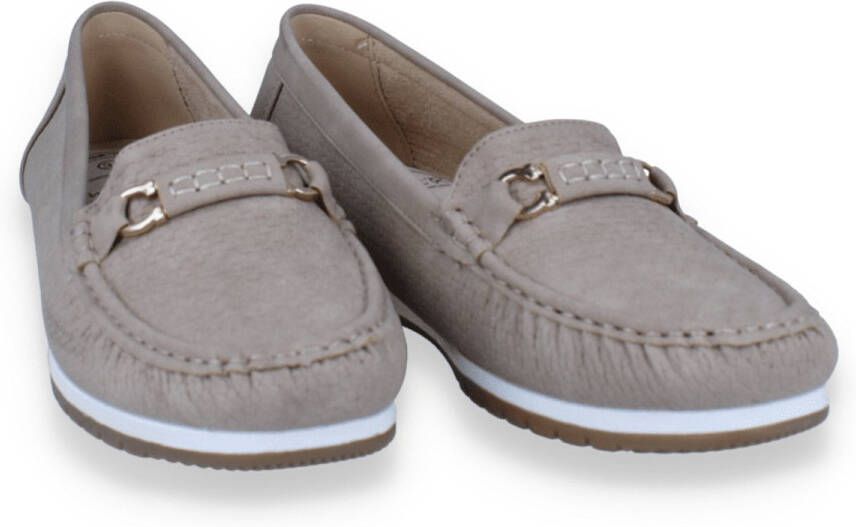 Mode-Mania Moe-Mania Dames Mocassin Taupe