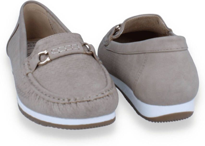 Mode-Mania Moe-Mania Dames Mocassin Taupe