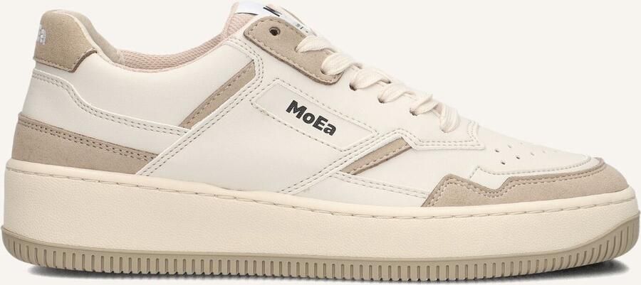 MoEa Lage Sneakers Dames -basgn1 Maat: 38 Materiaal: Leer Kleur: Beige