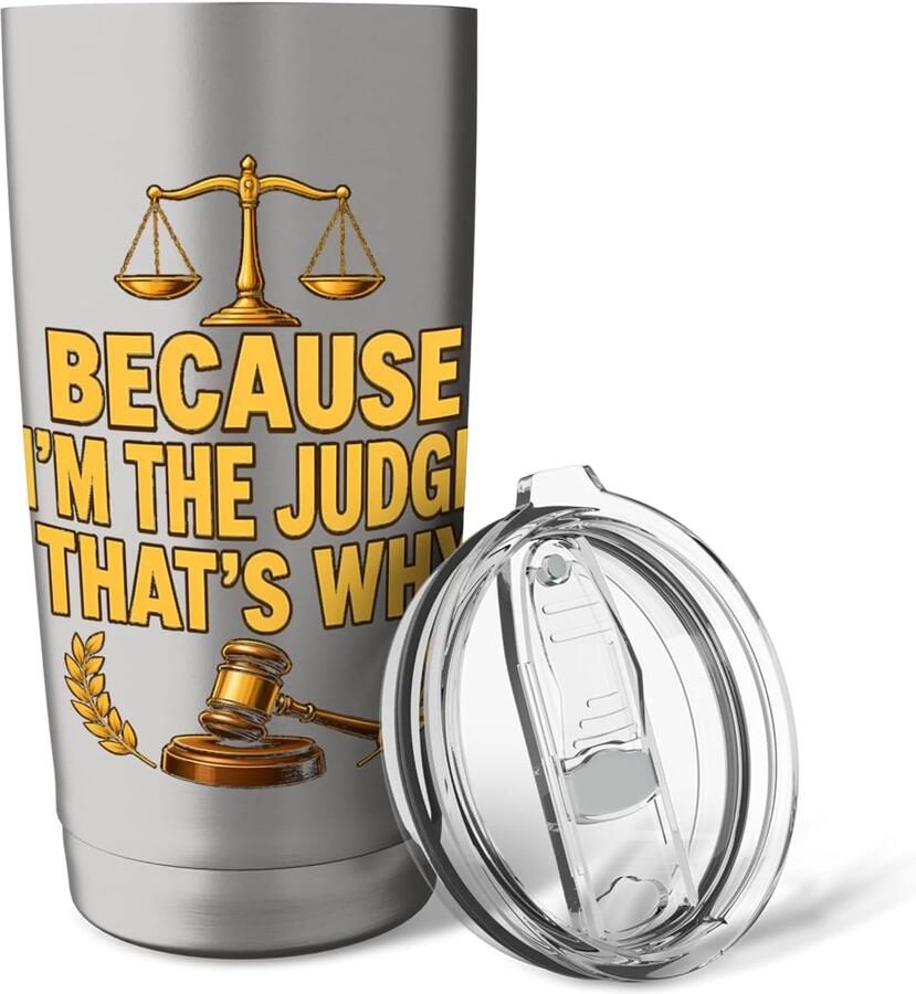 Mok met tekst: Because I'm the Judge That's Why