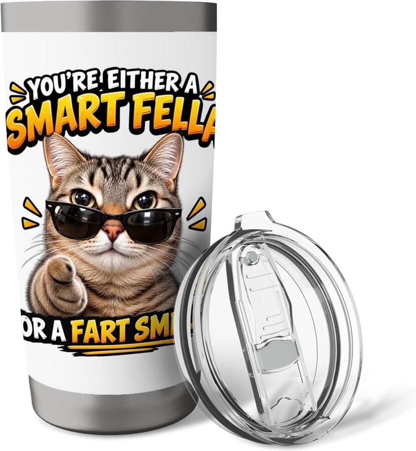 Mok met tekst: Je bent of een slimme vent of een stinker