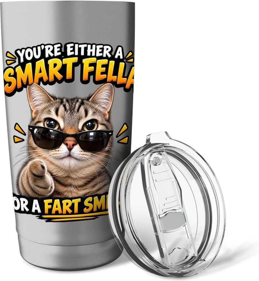 Mok met tekst: Je bent of een slimme vent of een stinker